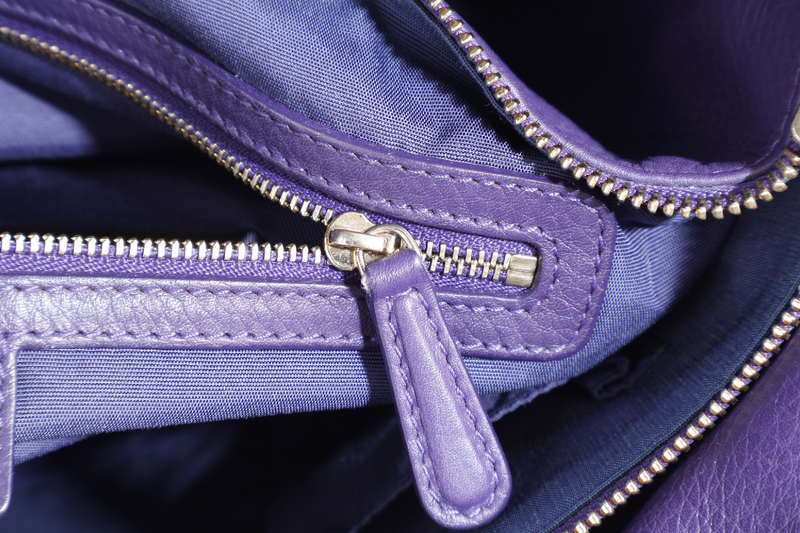 CHRISTIAN DIOR GRANVILLE PURPLE CALF LEATHER GOLD HARDWARE 17-BO-0173 WITH DUST COVER AND STRAPS