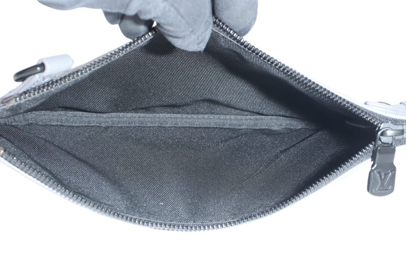 LOUIS VUITTON M46603 TRIO MESENGER BAG GREY MONOGRAM SHADOW BLACK HARDWARE WITH DUST COVER