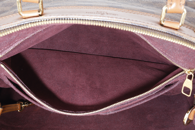 LOUIS VUITTON GREENWICH DAMIER EBENE CANVAS GOLD HARDWARE WITH STRAPS, LOCK&KEYS AND DUST COVER