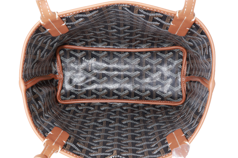 GOYARD ANJOU MINI BAG BLACK AND TAN COLOR WITH DUST COVER