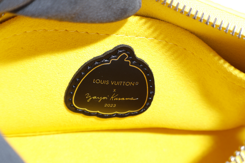 LOUIS VUITTON M21702 LV x YAYOI KUSAMA MARERINI YELLOW EPI LEATHER WITH STRAPS, MIRROR AND DUST COVER