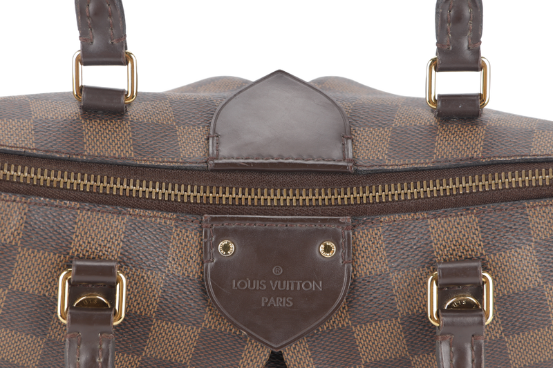 LOUIS VUITTON SIENA MM (N41546) DAMIER EBENE CANVAS GOLD HARDWARE WITH DUST COVER AND BOX