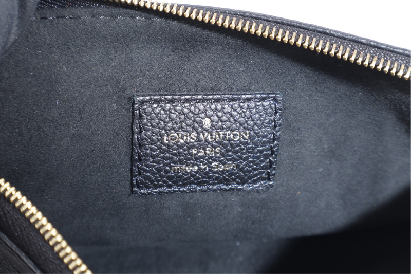 LOUIS VUITTON M80399 MULTI POCHETTE ACCESSORIES BLACK GIANT MONOGRAM EMPREINTE LEATHER GOLD HARDWARE WITH CHAIN, STRAPS AND DUST COVER