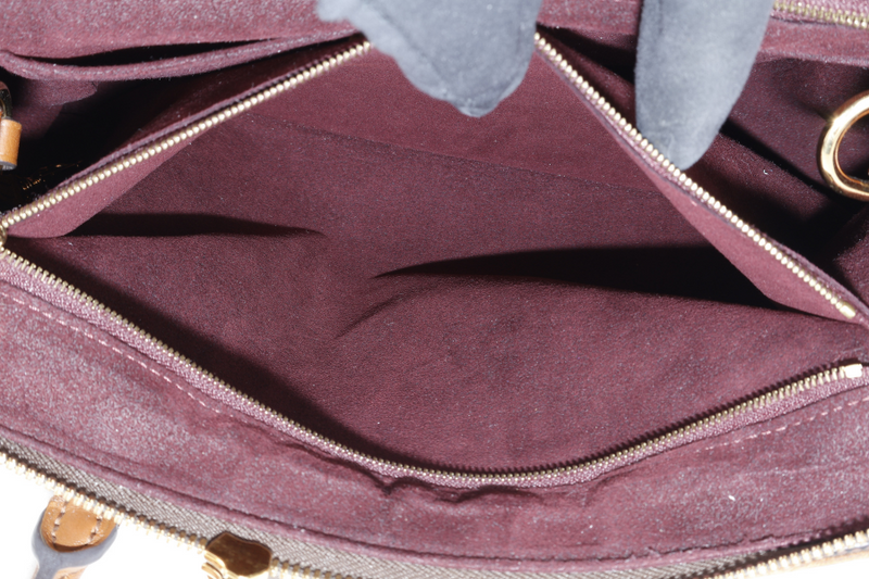 LOUIS VUITTON GREENWICH DAMIER EBENE CANVAS GOLD HARDWARE WITH STRAPS, LOCK&KEYS AND DUST COVER