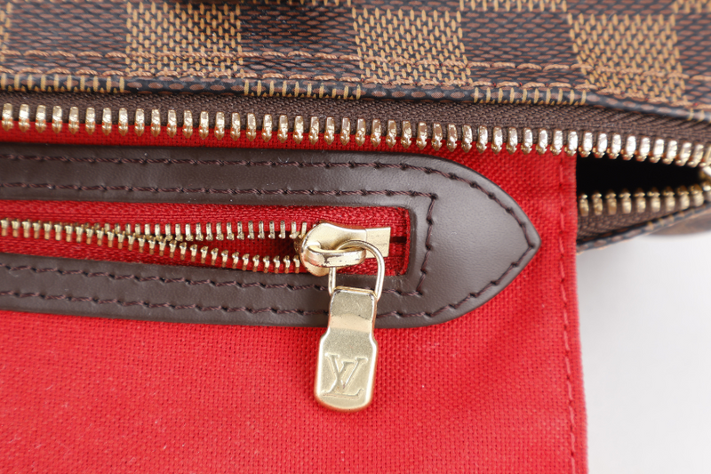 LOUIS VUITTON SPEEDY 30 DAMIER EBENE CANVAS GOLD HARDWARE WITH STRAPS, LOCK & KEYS AND DUST COVER
