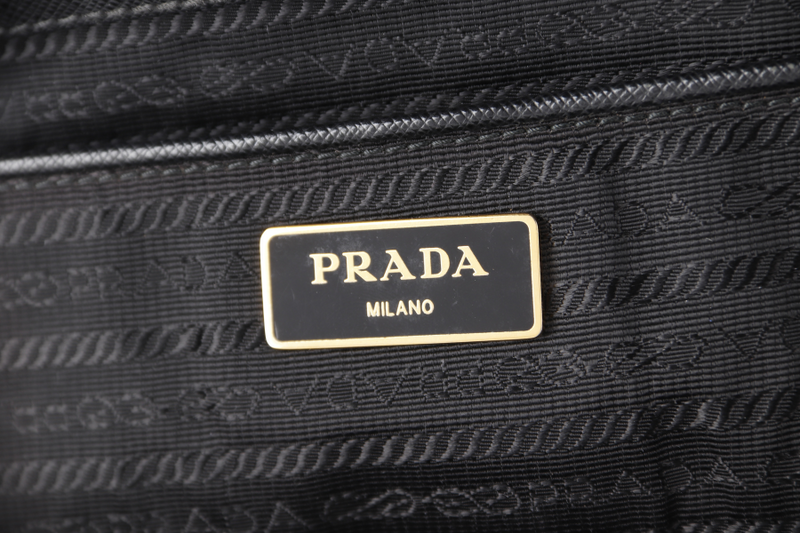 PRADA SAFFIANO LUX BLACK LEATHER (BN1844) GOLD HARDWARE WITH CARD AND DUST COVER