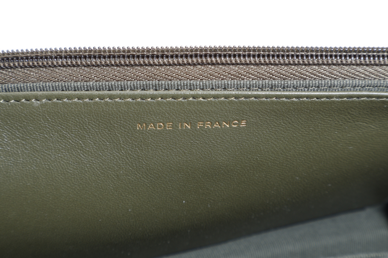 CHANEL PICK ME UP TOP HANDLE WOC GREEN LAMBSKIN GOLD HARDWARE (P45Txxxx) WITH DUST COVER, BOX AND PAPER BAG