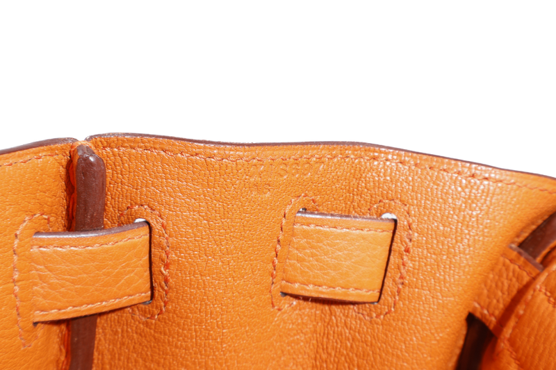 HERMES KELLY 28 RETOURNE ORANGE CLEMENCE LEATHER SILVER HARDWARE STAMP X (YEAR 2016) WITH LONG STRAP, LOCK&KEYS , DUST COVER, RAINCOAT AND BOX
