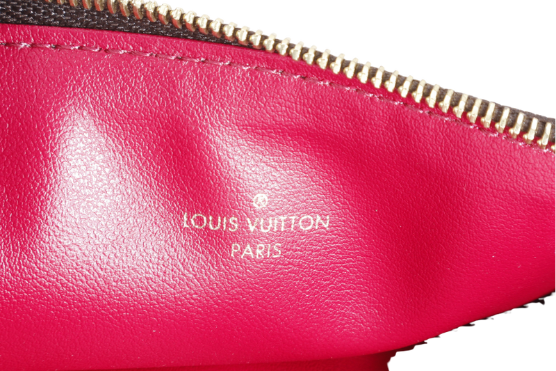 LOUIS VUITTON M81896 POCHETTE FELICIE BROWN MONOGRAM CANVAS GOLD HARDWARE WITH DUST COVER AND BOX