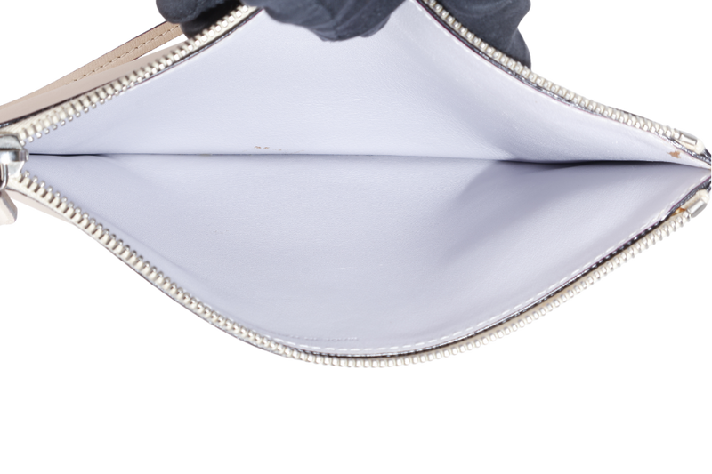 CHRISTIAN DIOR DIORSSIMO TRI COLOR LAMBSKIN BAG SILVER HARDWARE (09-MA-1112) WITH POUCH, STRAPS AND DUST COVER