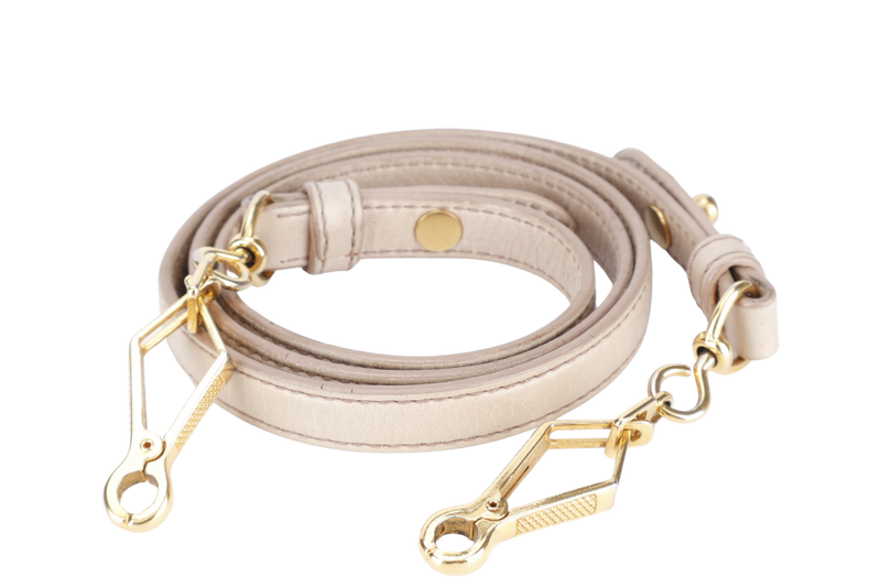 MIU MIU VITELLO LUX LARGE BEIGE BOWLER BAG GOLD HARDWARE WITH LEATHER STRAPS AND DUST COVER