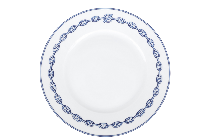 HERMES CHAIN D'ANCRE PORCELAIN PLATE WITH BOX