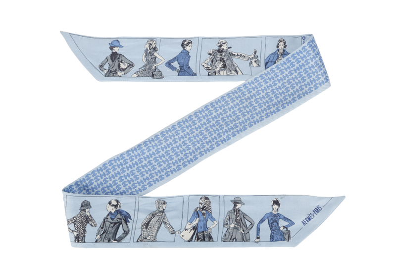 HERMES SKY BLUE PRINTEMPS ETE 69 AUTOMNE HIVER 70 TWILLY