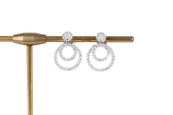 K18 750 WHITE GOLD EARRINGS WITH DIAMONDS