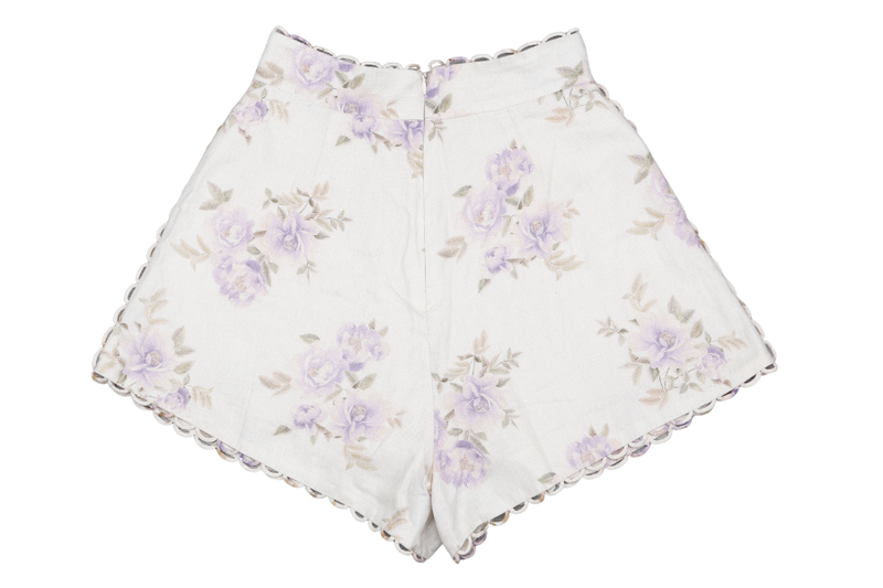 ZIMMERMANN ROSE TUCK SHORTS SIZE AU 1