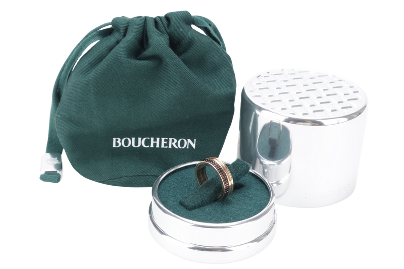 BOUCHERON QUATRE RING 18K YG 9.34G WITH BOX, DUST COVER AND CERT