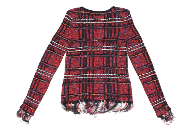 BALMAIN TWEED RED JACKET 42