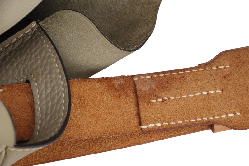 HERMES SMALL VIREVOLTE [STAMP T (2015)] SAUGE COLOR SWIFT & CLEMENCE LEATHER, WITH DUST COVER
