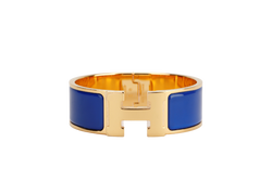 HERMES CLIC CLAC 2CM PM SIZE ROYAL BLUE GOLD HARDWARE WITH BOX