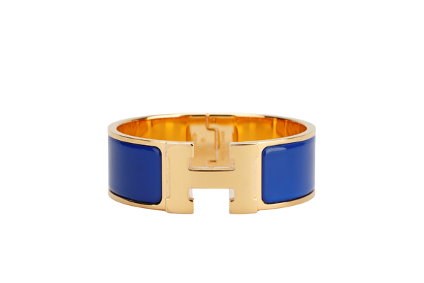 HERMES CLIC CLAC 2CM PM SIZE ROYAL BLUE GOLD HARDWARE WITH BOX