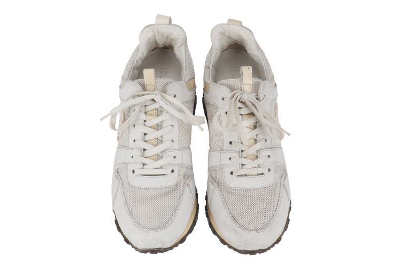 LOUIS VUITTON RUN AWAY SNEAKERS WHITE LEATHER AND MESH SIZE 37