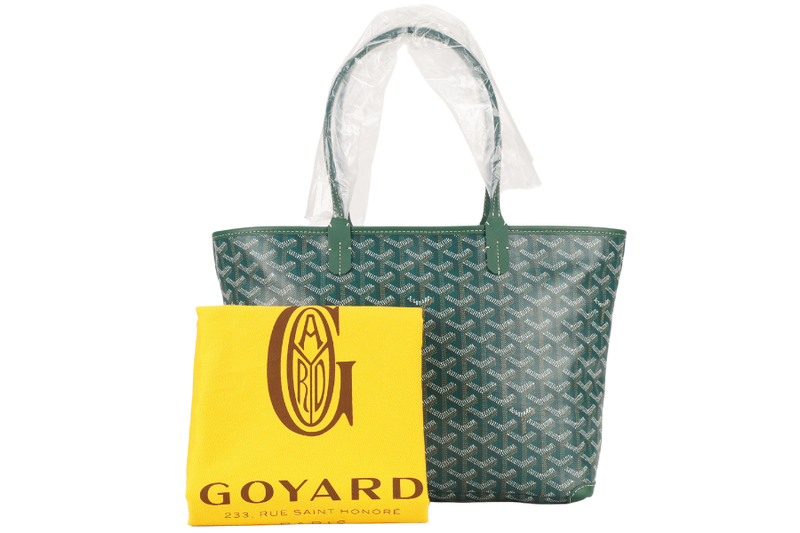 GOYARD ARTOIS PM BAG GREEN COLOR WITH DUST COVER