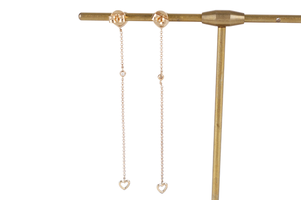 K18 750 YELLOW GOLD EARRINGS WITH DIAMONDS