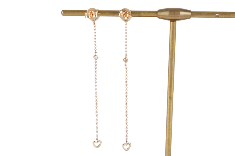K18 750 YELLOW GOLD EARRINGS WITH DIAMONDS