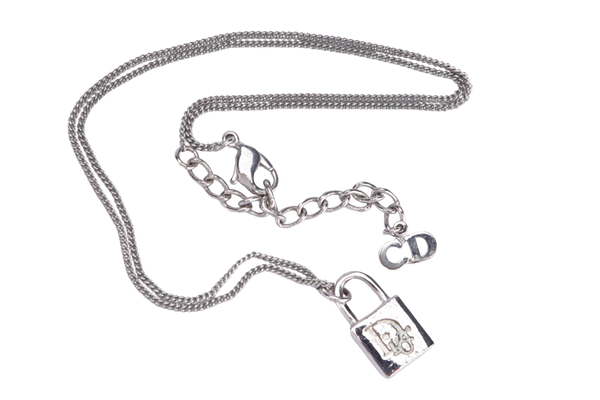 Christian Dior Padlock Pendant Necklace