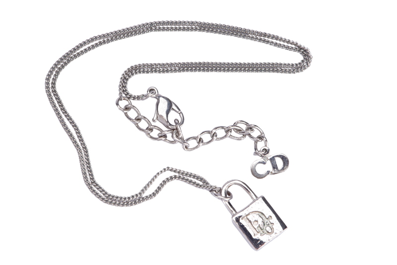 Christian Dior Padlock Pendant Necklace