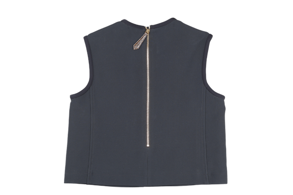 LOUIS VUITTON BLACK VEST WITH GOLD LV BOTTONS AND BACK ZIP SIZE 38