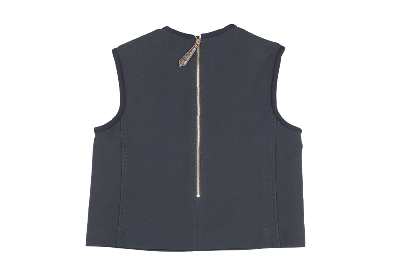 LOUIS VUITTON BLACK VEST WITH GOLD LV BOTTONS AND BACK ZIP SIZE 38