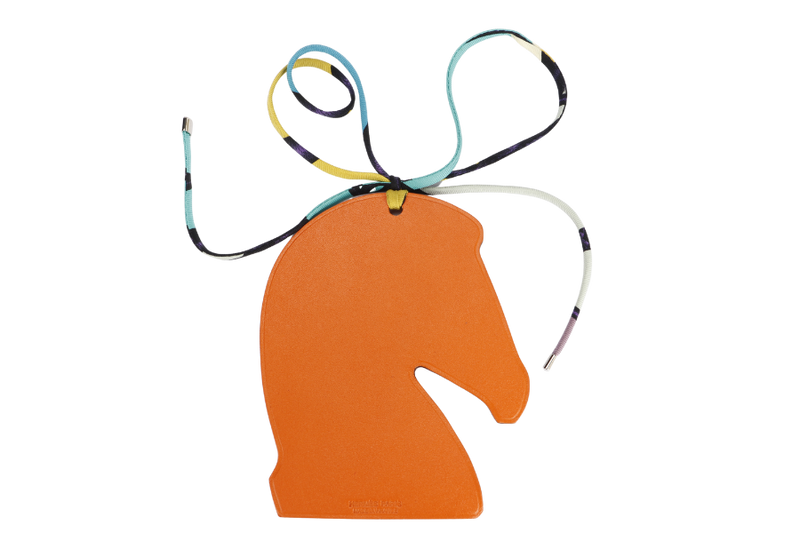 Hermes Horse Head Charm, Fuchsia & Orange Color