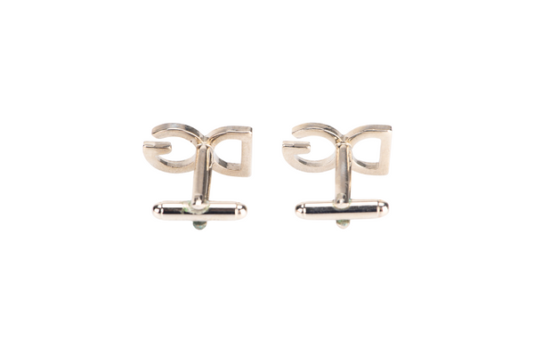 DOLCE&GABBANA SILVER CUFFLINKS DG INITIALS, NO BOX