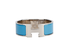 HERMES CLIC CLAC 2CM PM SIZE BLUE CIELO SILVER HARDWARE WITH BOX
