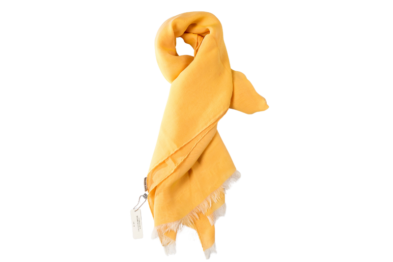 Hermes Silk Scarf Yellow Color 160cm X 70cm, no Box