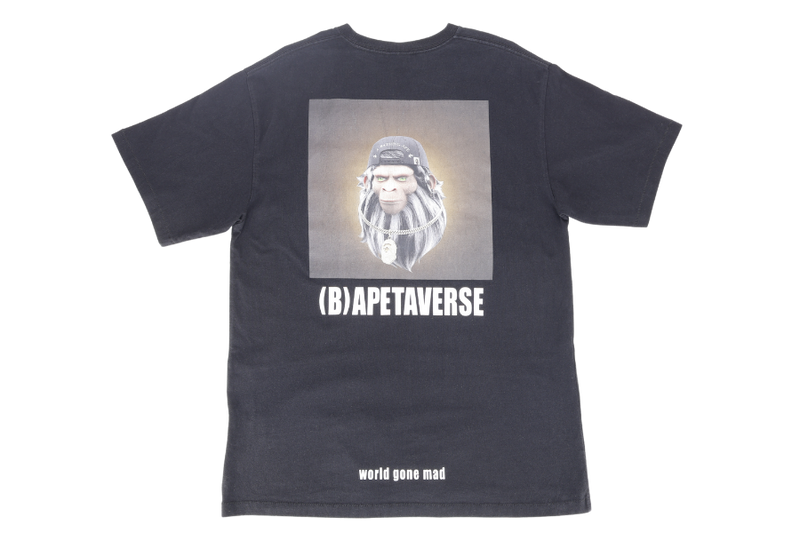 BAPE A BATHING FIFE BAPETAVERSE NFS T -SHIRT BLACK SIZE XL