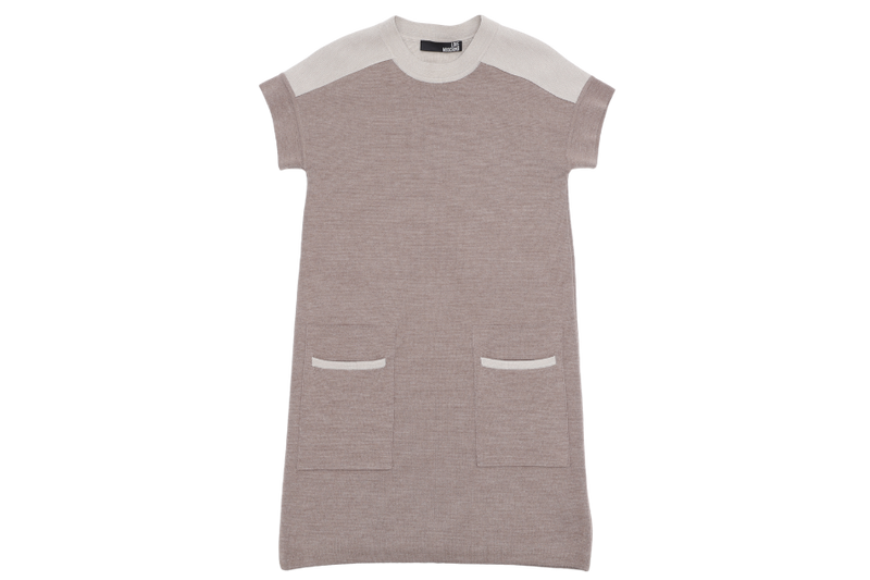 LOVE MOSCHINO GREY WOOL DRESS
