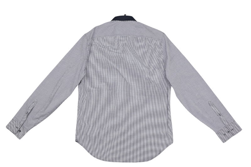 BLACKBARRETT SLIM FIT SHIRT  NAVY BLUE CHECK SIZE L
