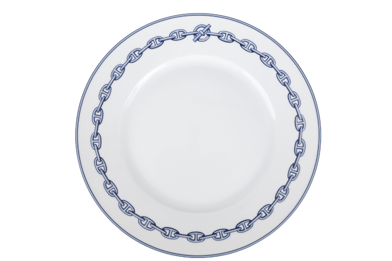HERMES CHAIN D'ANCRE PORCELAIN PLATE WITH BOX