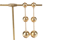 TIFFANY & CO TRIPLE DROP EARRINGS 18K YG 12G WITH BOX