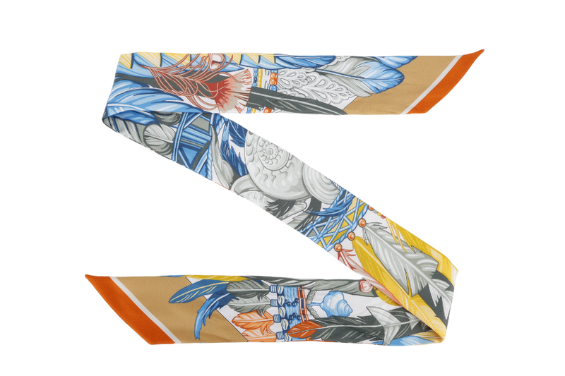 HERMES 1920 DANSE PACIFIQUE BLUE TWILLY