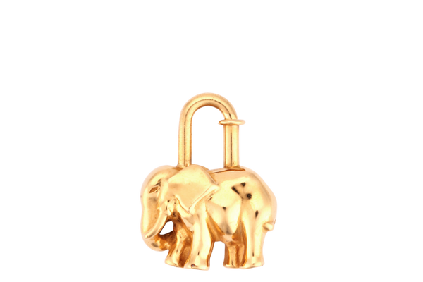 HERMES ELEPHANT GOLD LOCK NO BOX