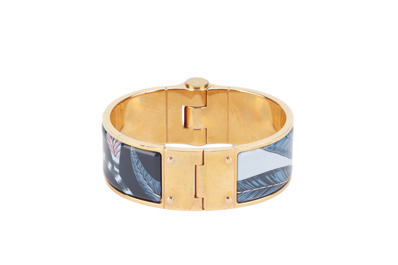 HERMES CHARNIERE BRACELET GM SIZE GOLD HARDWARE WITH DUST COVER AND BOX