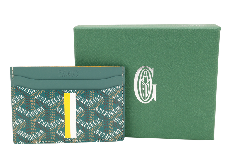GOYARD SAINT-SULPICE GREEN CARD HOLDER WTH BOX