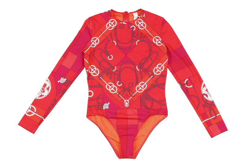 HERMES RED SWIMSUIT 38