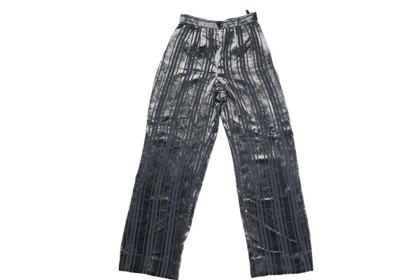 GIORGIO ARMANI LONG STRIP BLACK PANTS SIZE 40