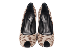 DOLCE & GABBANA CALF HAIR LEAPORD PRINT PUMP SIZE 39