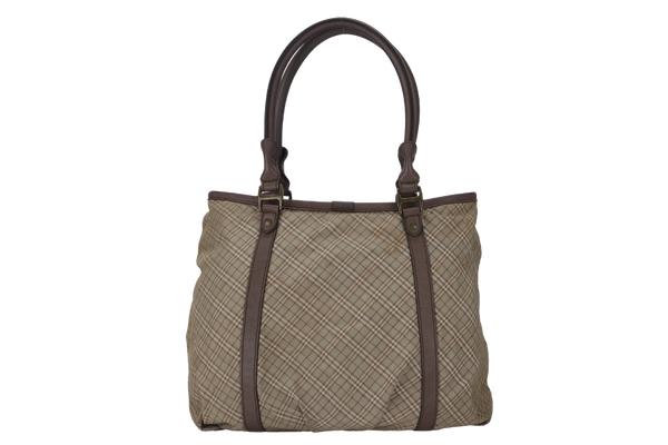 BURBERRY BLUE LABEL BROWN CHECKERED TOTE NO DUST COVER