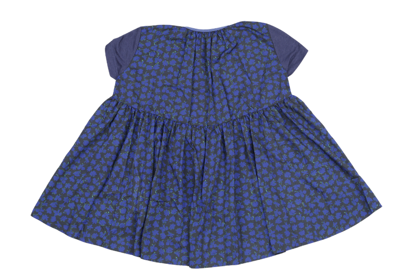 SACAI LINEN POLYESTER SIZE I NAVY BLUE BLOUSE